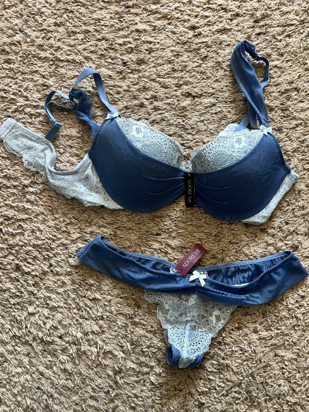 Adore Me Lingerie Set - 36C Small - Bra Thong - NWT New with tags